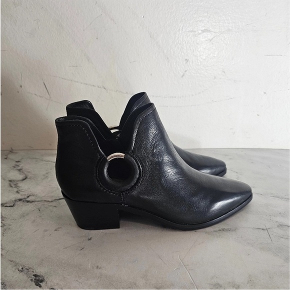 Frye Shoes - Frye Ellen Harness Black Leather Bootie Size 5.5
